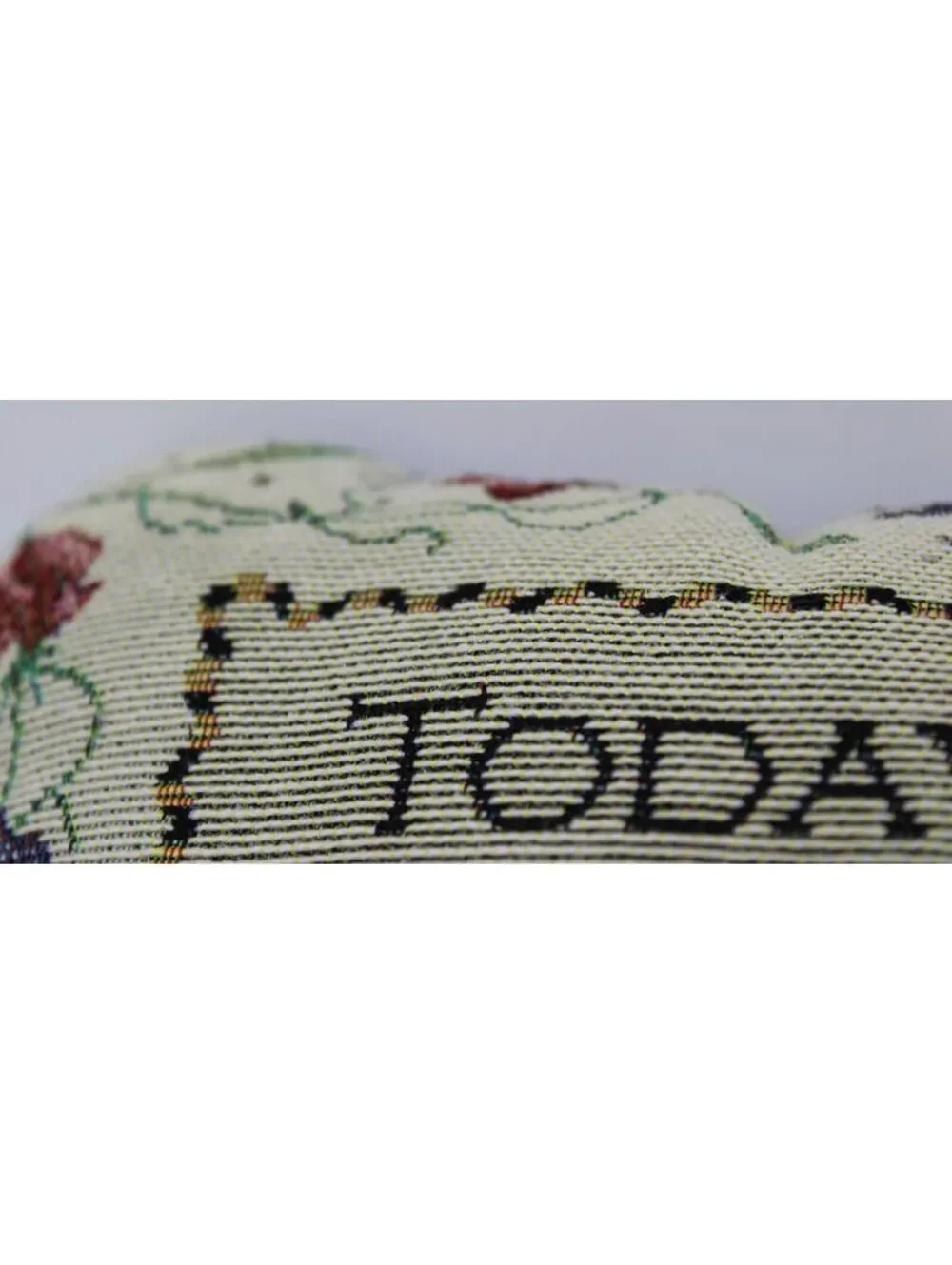 Vintage Tapestry Accent Pillow Annie Danielson Floral Quote Decor Farmhouse